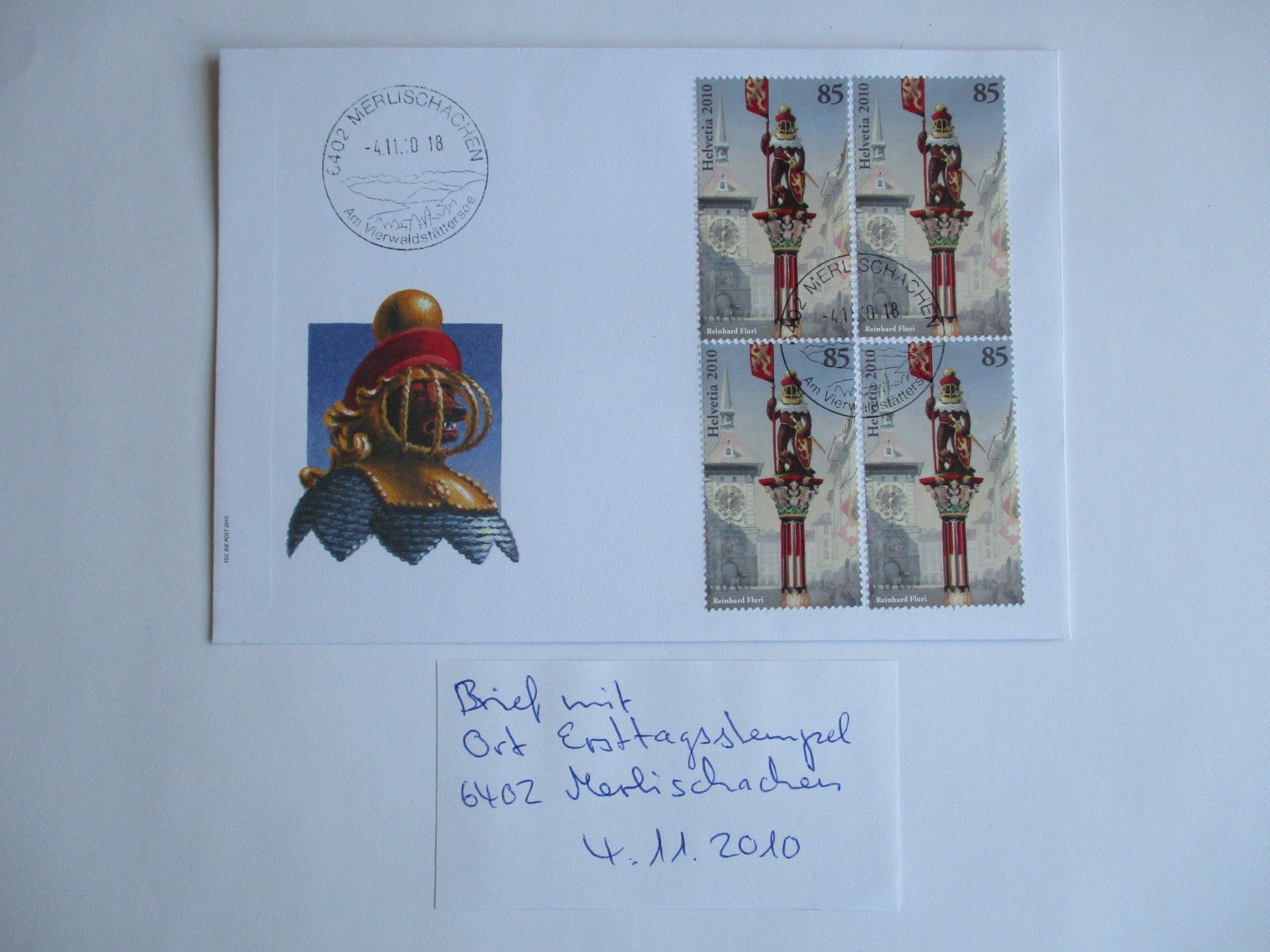 Tutti i francobolli: Brief mit Ort Ersttagsstempel 6402 Merlischachen – Usato da Langnau b. Reiden venduto da Aktuell88