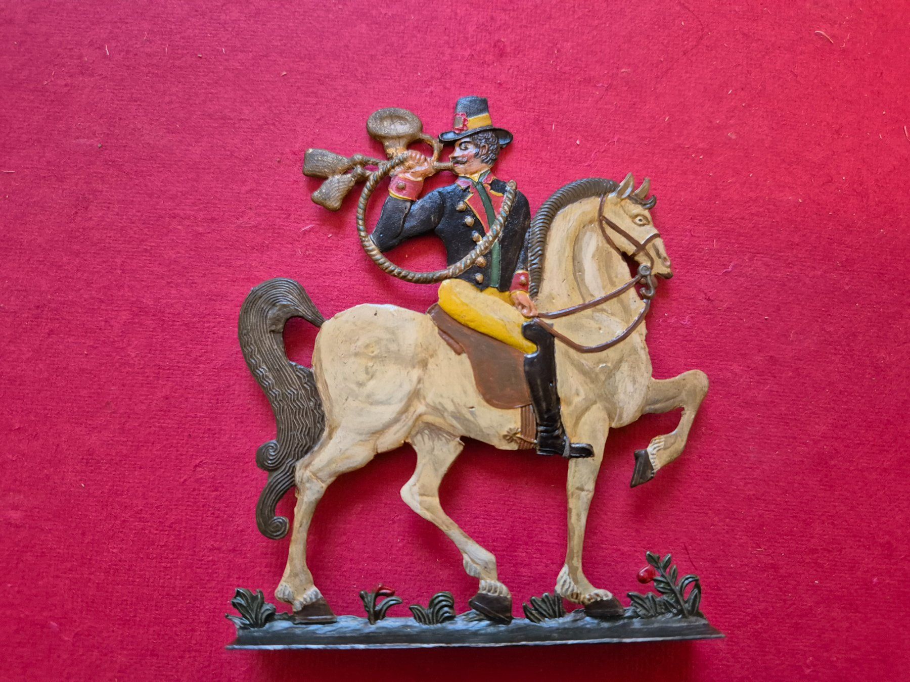 Statuette: Zinnfigur: Postillion auf Pferd – Usato da Basel venduto da Tatura