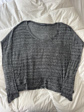 Pull Brandy Melville gris chiné coton viscose taille U