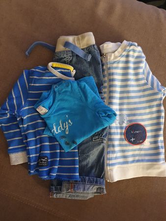 Jungenkleider Set Gr. 80/86 Hose Shirt Jacke Frühling