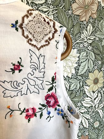 Vintage Weste, Handarbeit, Grösse S