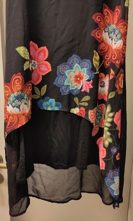 Schwarzes asymmetrisches Kleid von Desigual, Gr. 40, neu