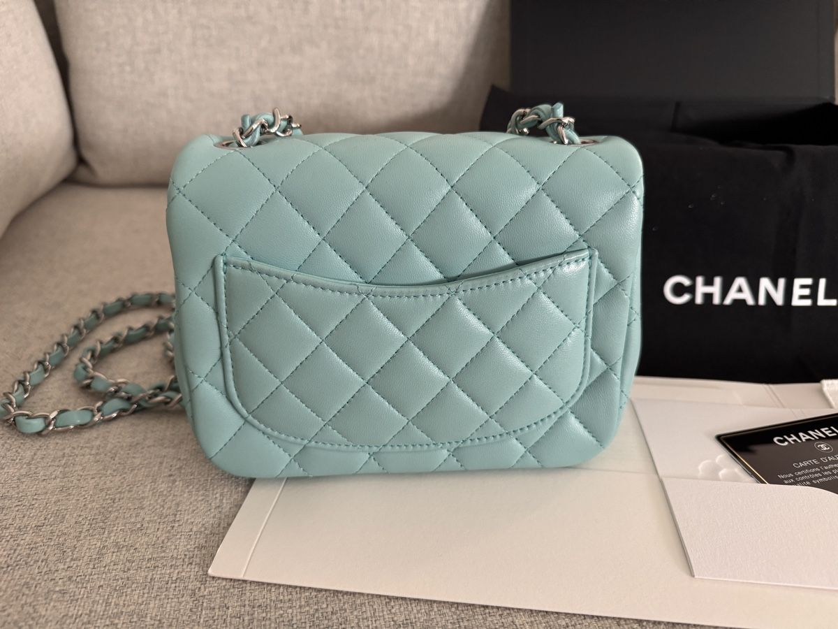 Chanel Borse da donna: Chanel Mini Flap Bag - Tiffany Blue – Usato da Therwil venduto da as_good_as_new 4