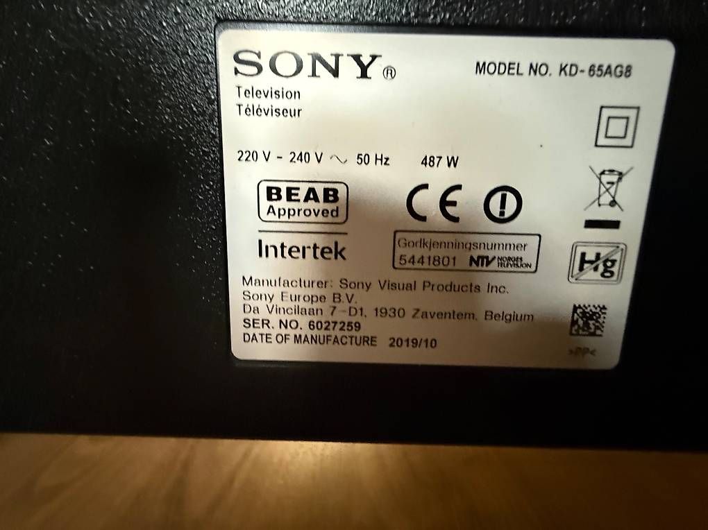 Sony Televisori: Sony KD-65AG8 super Zustand, OLED 65 – Usato da Kreuzlingen venduto da DanielB_ 4