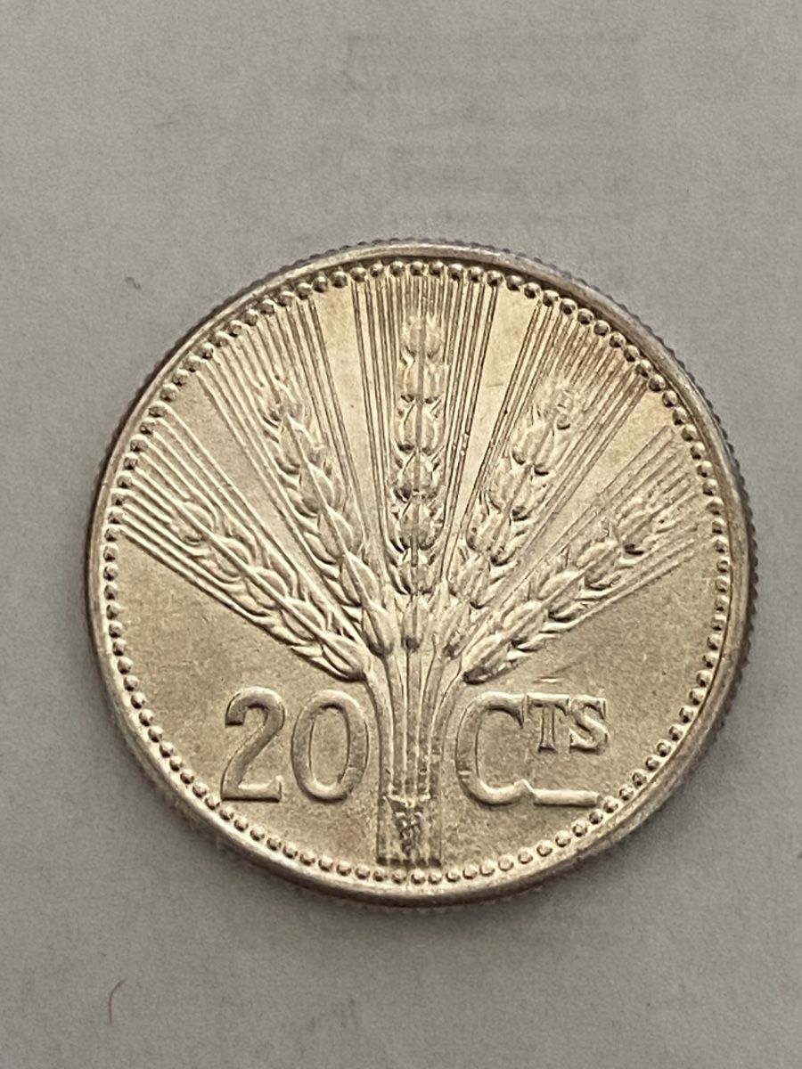 Tutti le monete: Uruguay, 20 centimes 1954 argent – Usato da Corsier-sur-Vevey venduto da Ginoarturo 1