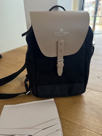 Wind & Vibes Rucksack Canvas beige schwarz