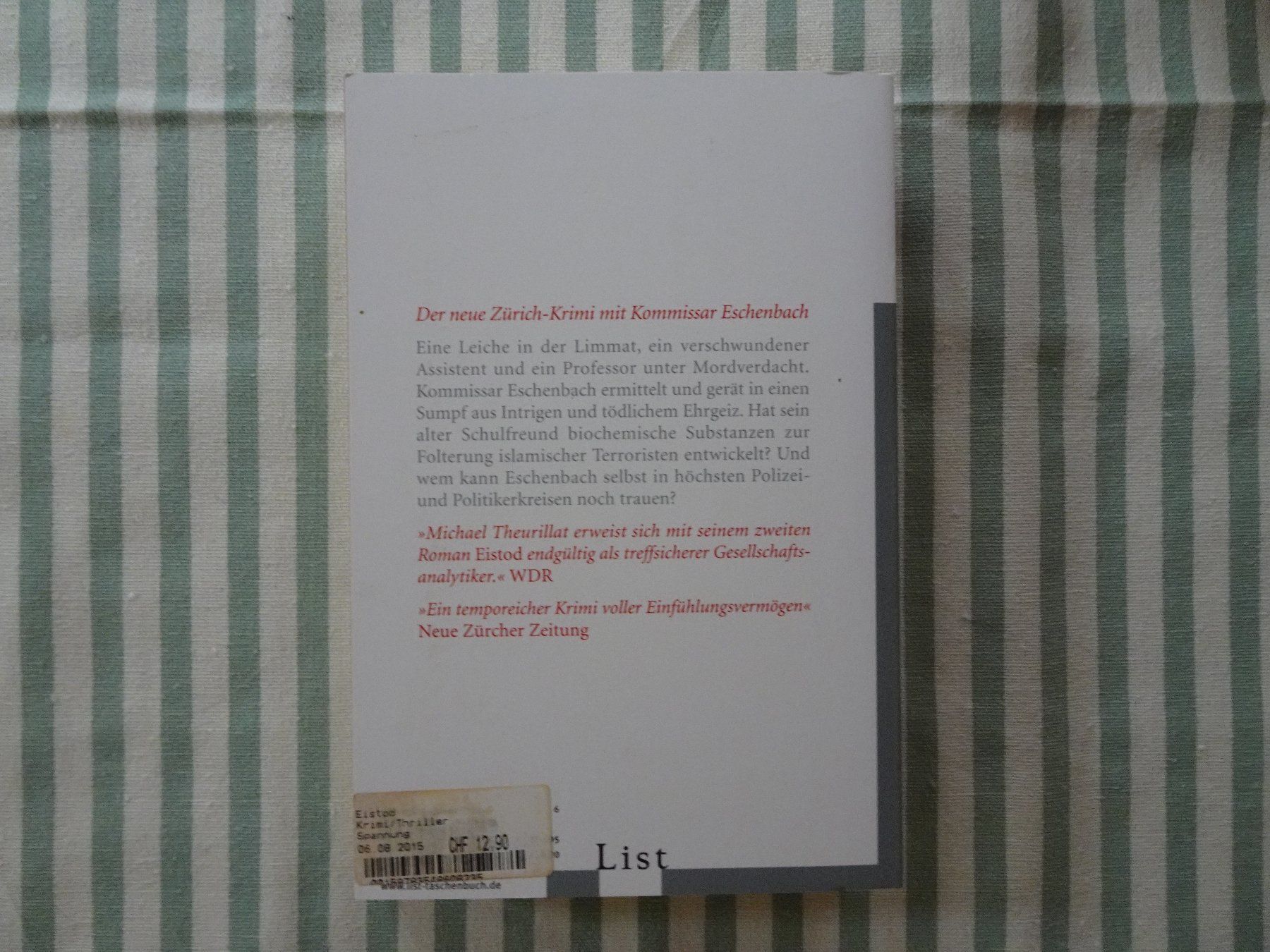 Livres: Michael Theurillat - Eistod - Kriminalroman - B369 – D'occasion à Küssnacht am Rigi par Bookslove-Divers 1