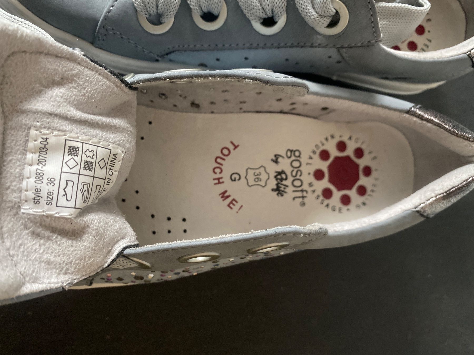 Damenschuhe: GOSOFT Schuhe/Halbschuhe GR.36 LEDER hellblau/grau/silber – Gebraucht aus Frauenfeld von Boldi46 5