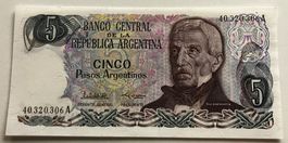 Argentinien 5 Pesos Neuwertig
