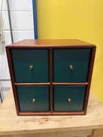 Vintage Holz-Kommode mit 4 Schubladen, Top Zustand!