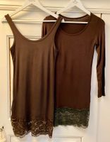 Kleider-Set 2-teilig, braun, Gr. M/L