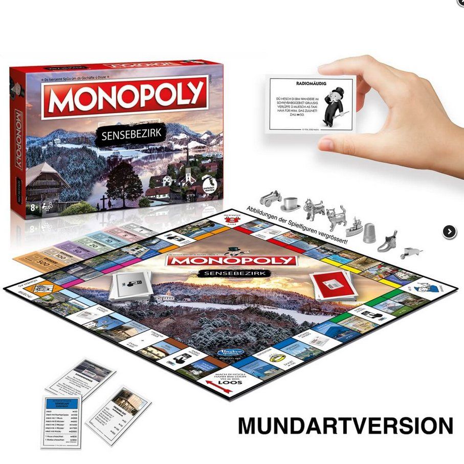 Giochi: MONOPOLY - Sensebezirk (Mundartversion) – Nuovo e nell'imballaggio originale da Oensingen venduto da Liquidations-Shop