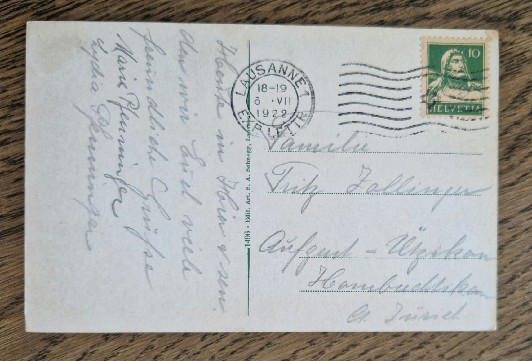 Cartes postales: Lausanne, vue génerale 1922 – D'occasion à Ebikon par Donar50 1