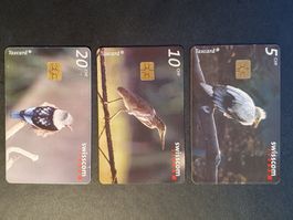 3 Taxcards aus der Schweiz (Vogelwelt)