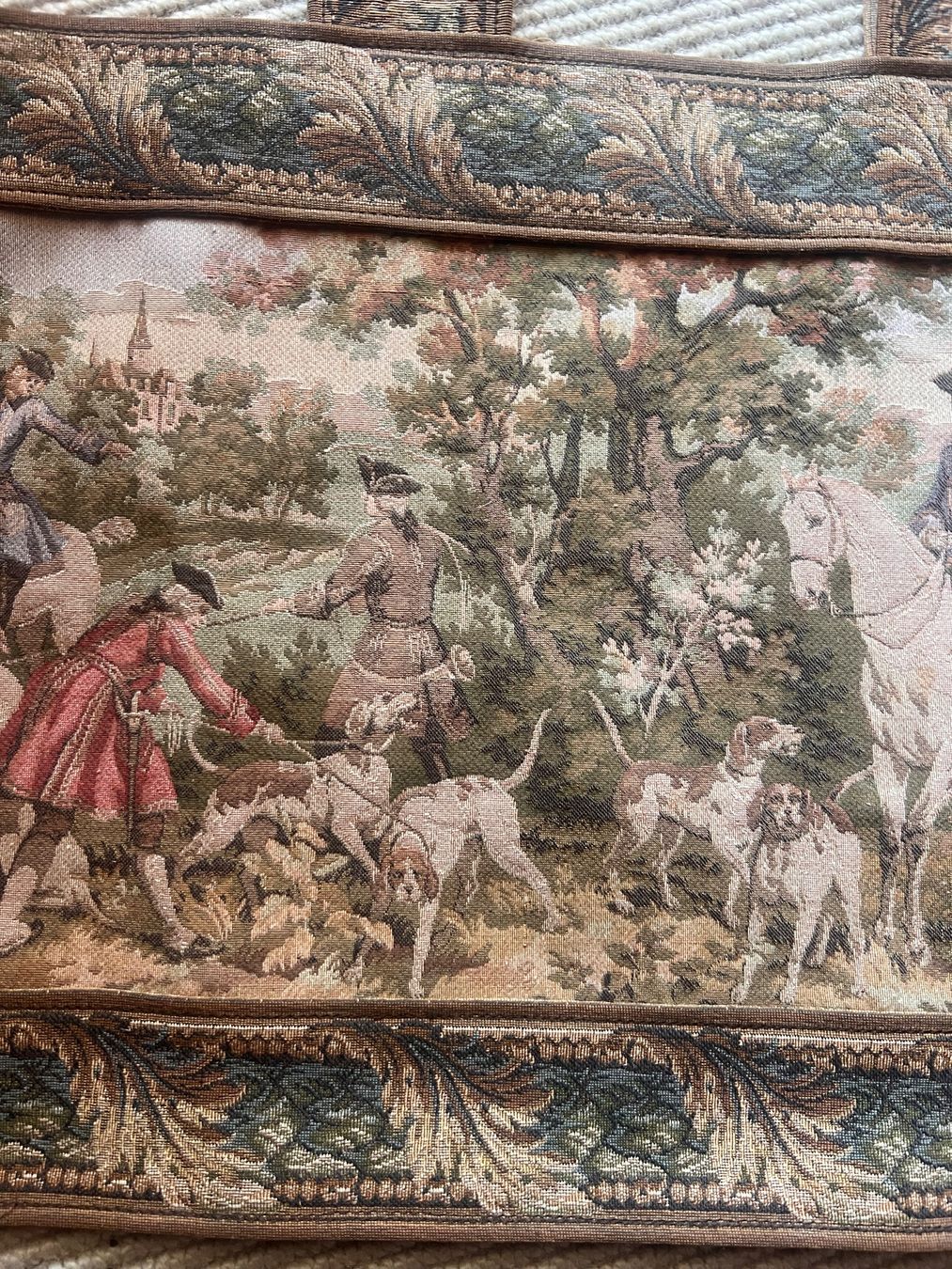 Dipinti: Vintage tapestry hunting scene – Nuovo (secondo la descrizione) da Lausanne venduto da NYC67 1