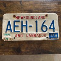 🇨🇦 Autoschild, Newfoundland Labrador AEH-164 - Kanada 