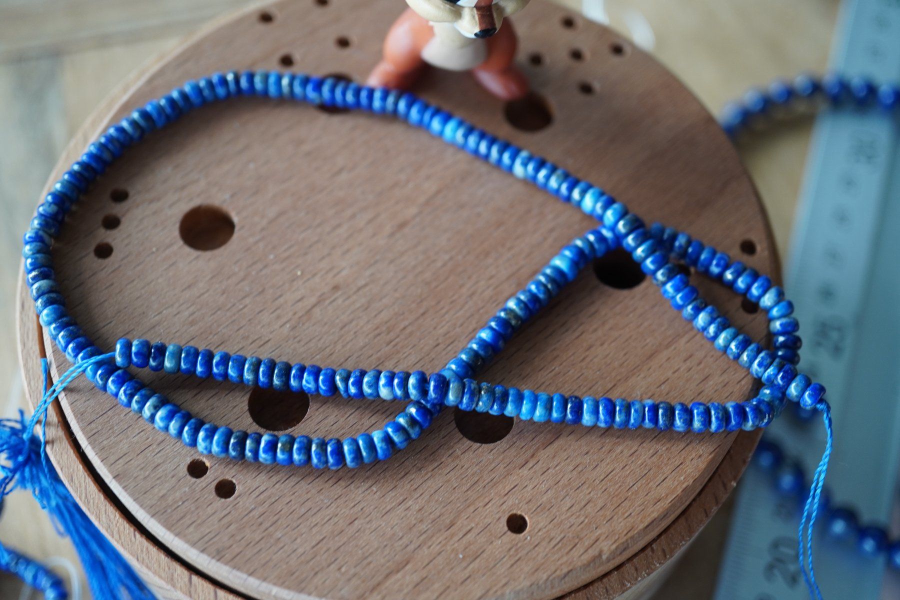 Minerali & Pietre curative: Lapis Lazuli  Donuts   4mm Strang   (Räumung!) – Nuovo e nell'imballaggio originale da Eschenbach SG venduto da topstone 1