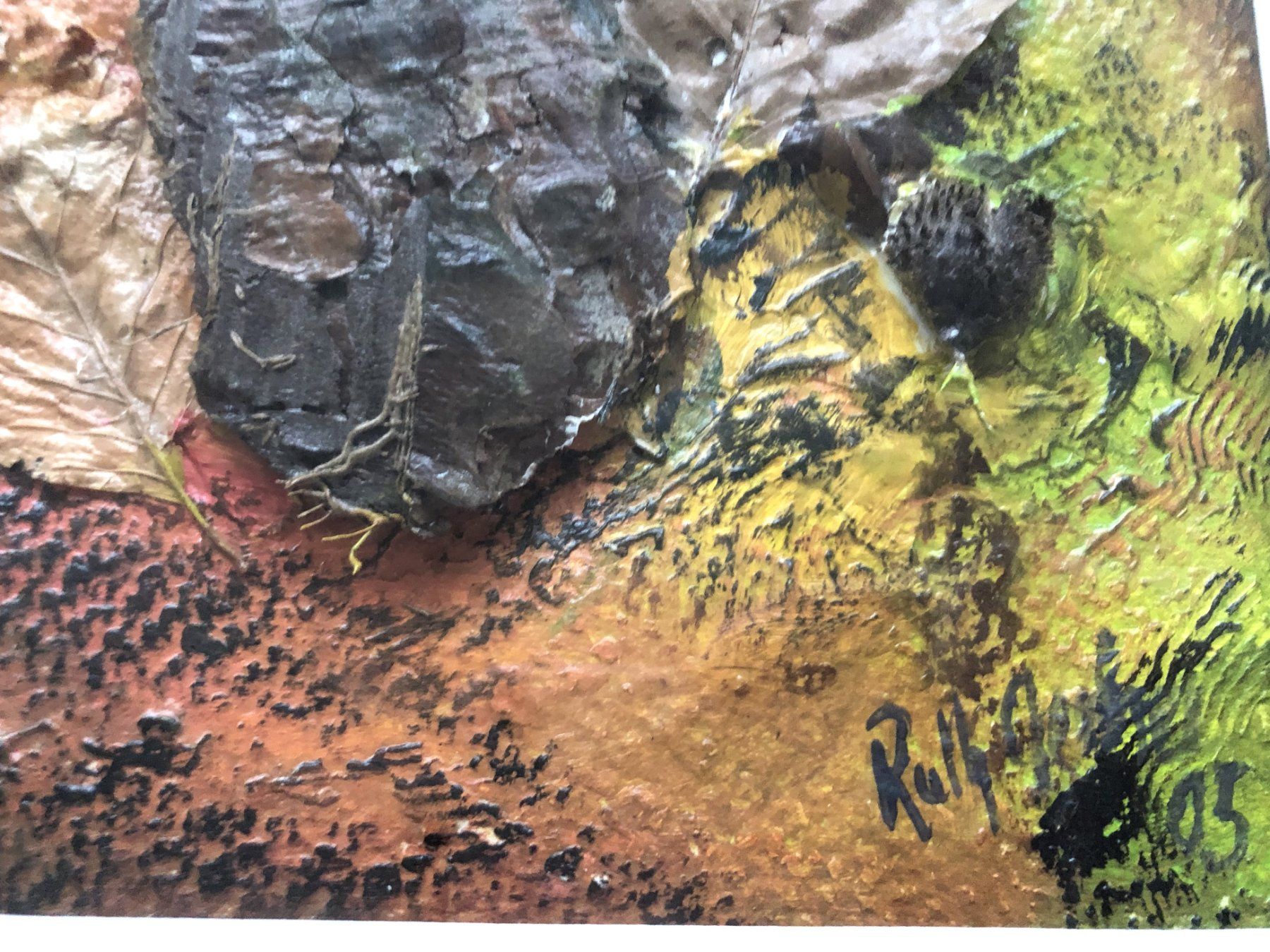 Dipinti: Collage auf Papier - "Spätherbst" - signiert und datiert – Usato da Schaffhausen venduto da durruti 3