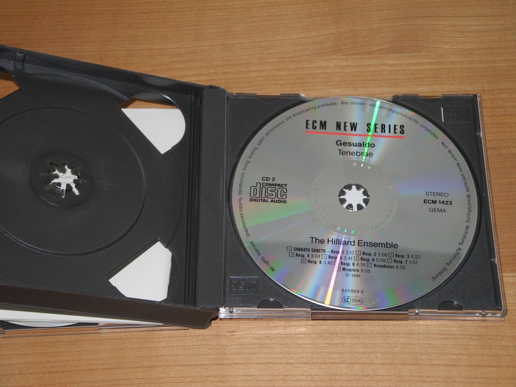 CD: GESUALDO: TENEBRAE - HILLIARD ENSEMBLE – ECM 2 CDs – Nuovo (secondo la descrizione) da Fahrwangen venduto da Swirl2 2
