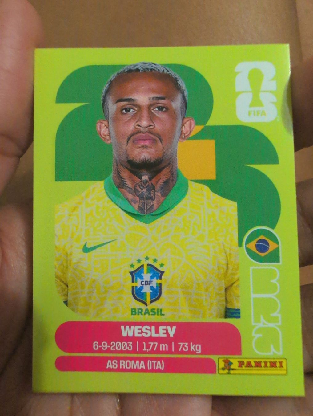 Panini Carte collezionabili: Wesley BRA 8 – Nuovo e nell'imballaggio originale da Lausanne venduto da KarolyneBaiao