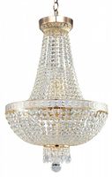 Korbleuchter Kristallglas Gold