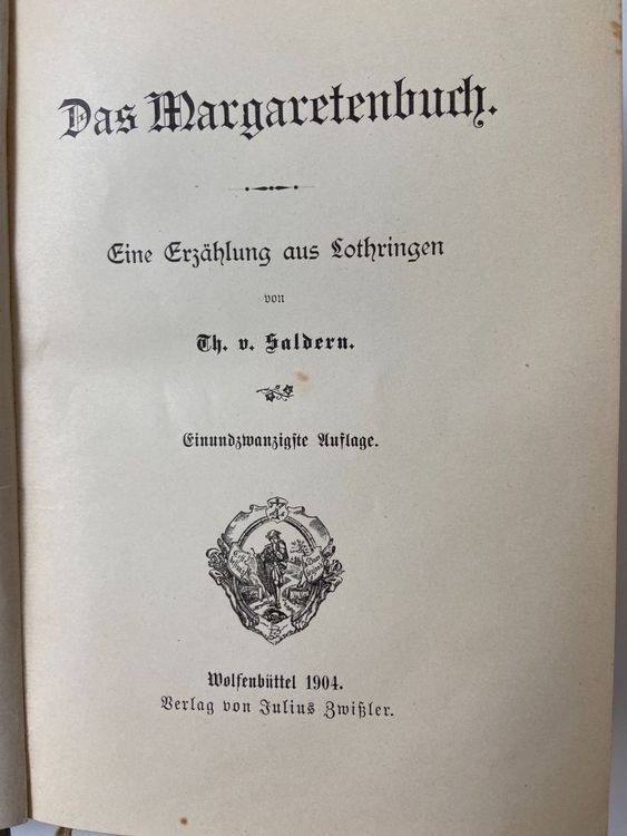Livres: Antikes Buch „Das Margaretenbuch“ – D'occasion à Lenzburg par penelope012 2