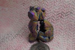Calcit  Hund  Blau Eingefärbt  Irisierend  5cm x 4cm