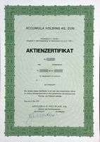Accumula Holding AG Zug - 1970