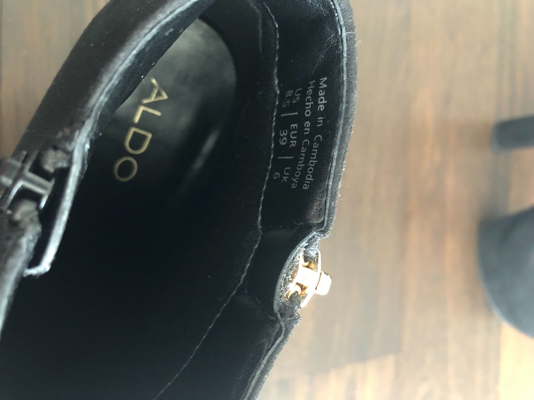 Aldo Scarpe da donna: Schwarze Stiefeletten mit Reisverschluss – Nuovo (secondo la descrizione) da Gisikon venduto da reena.2231 1