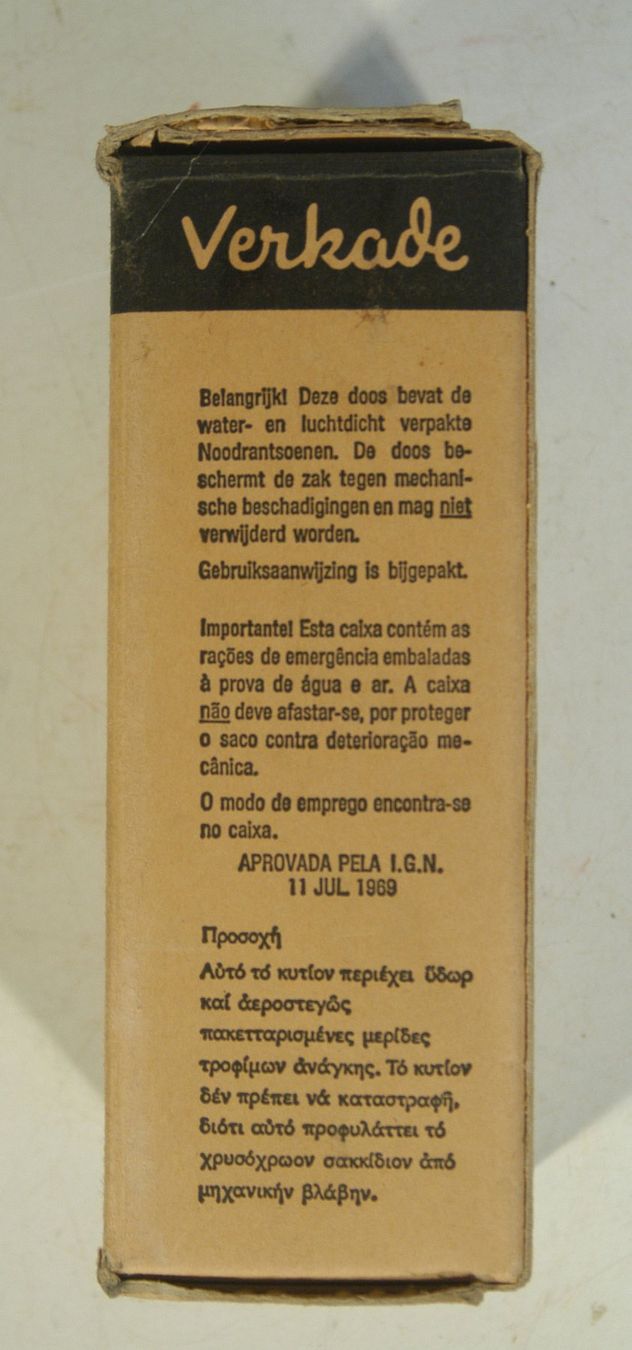 Lebensmittel & Spezialitäten: Ernährung  Notration Verkade ca. 1980 – Gebraucht aus Herisau von Wisen 2