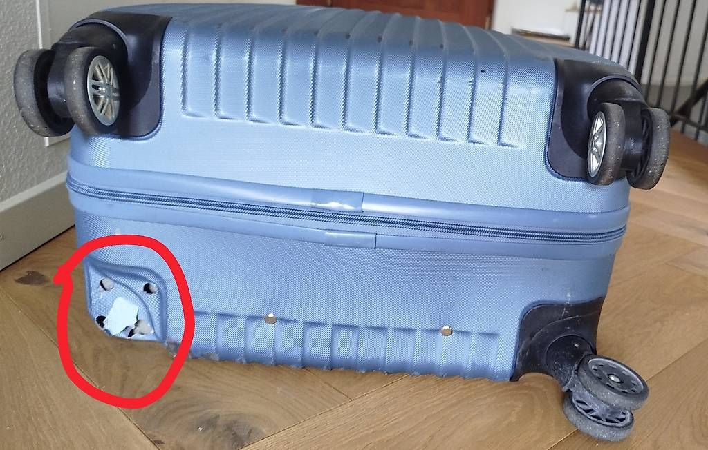 Valigie: Schalenkoffer Rollkoffer Koffer blau – Usato da Ipsach venduto da klicklaut 1