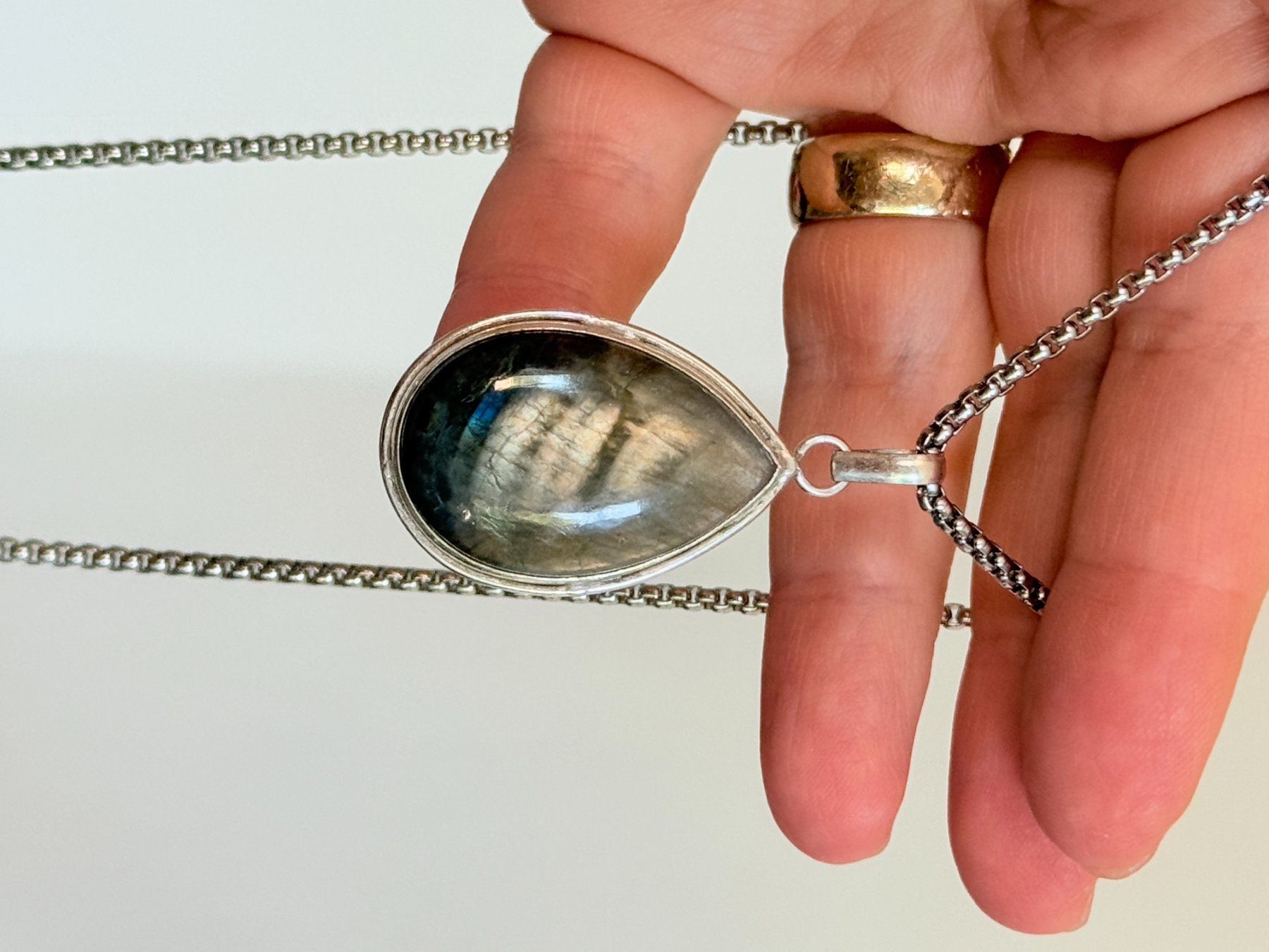 Catenine: Collier labradorite, élégant et tendance ✨ – Nuovo e nell'imballaggio originale da Genève venduto da AWWA 6