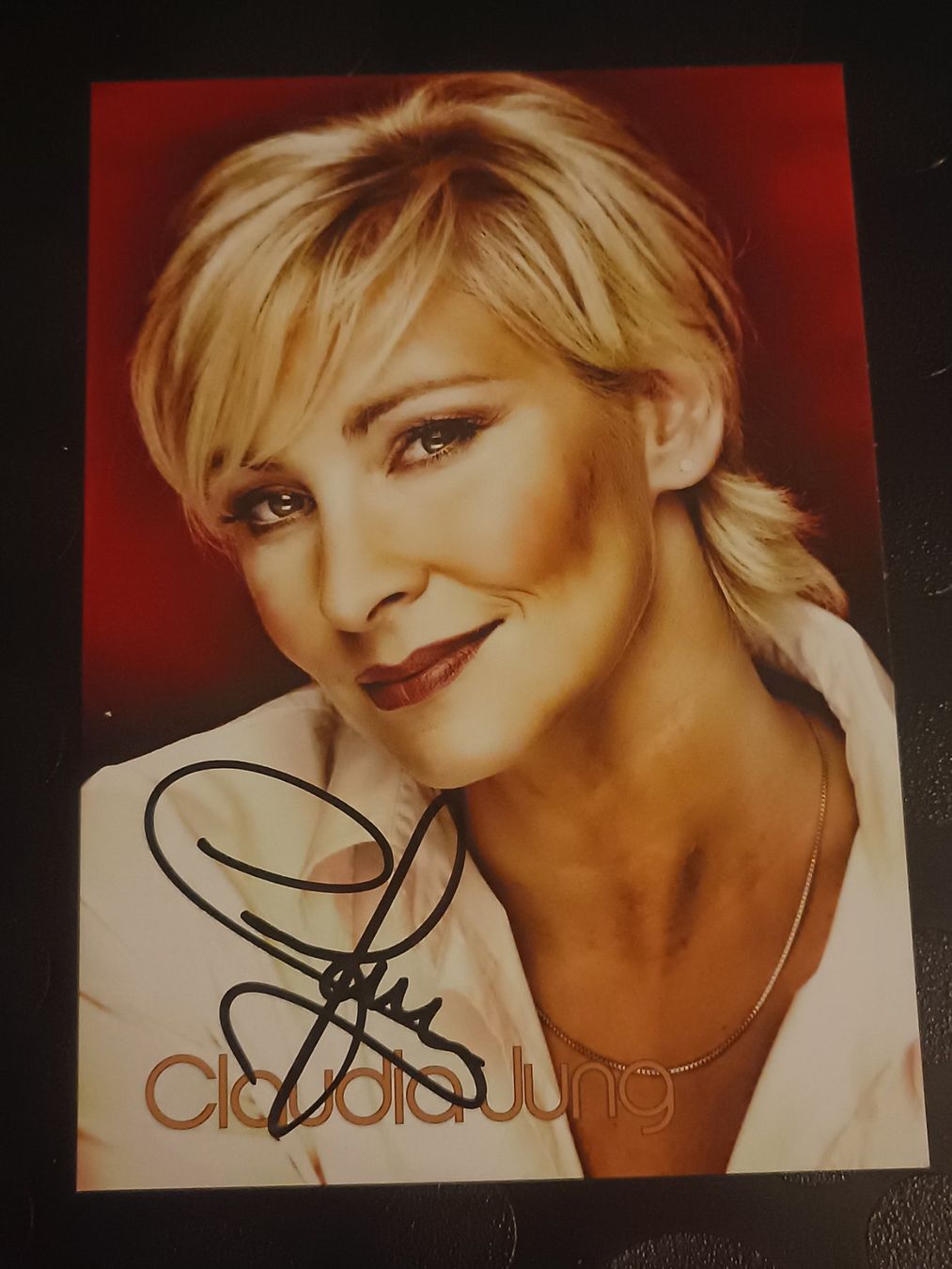 Autografi: Claudia Jung - Autogrammekarte - handsigniert – Usato da Menziken venduto da Artographs