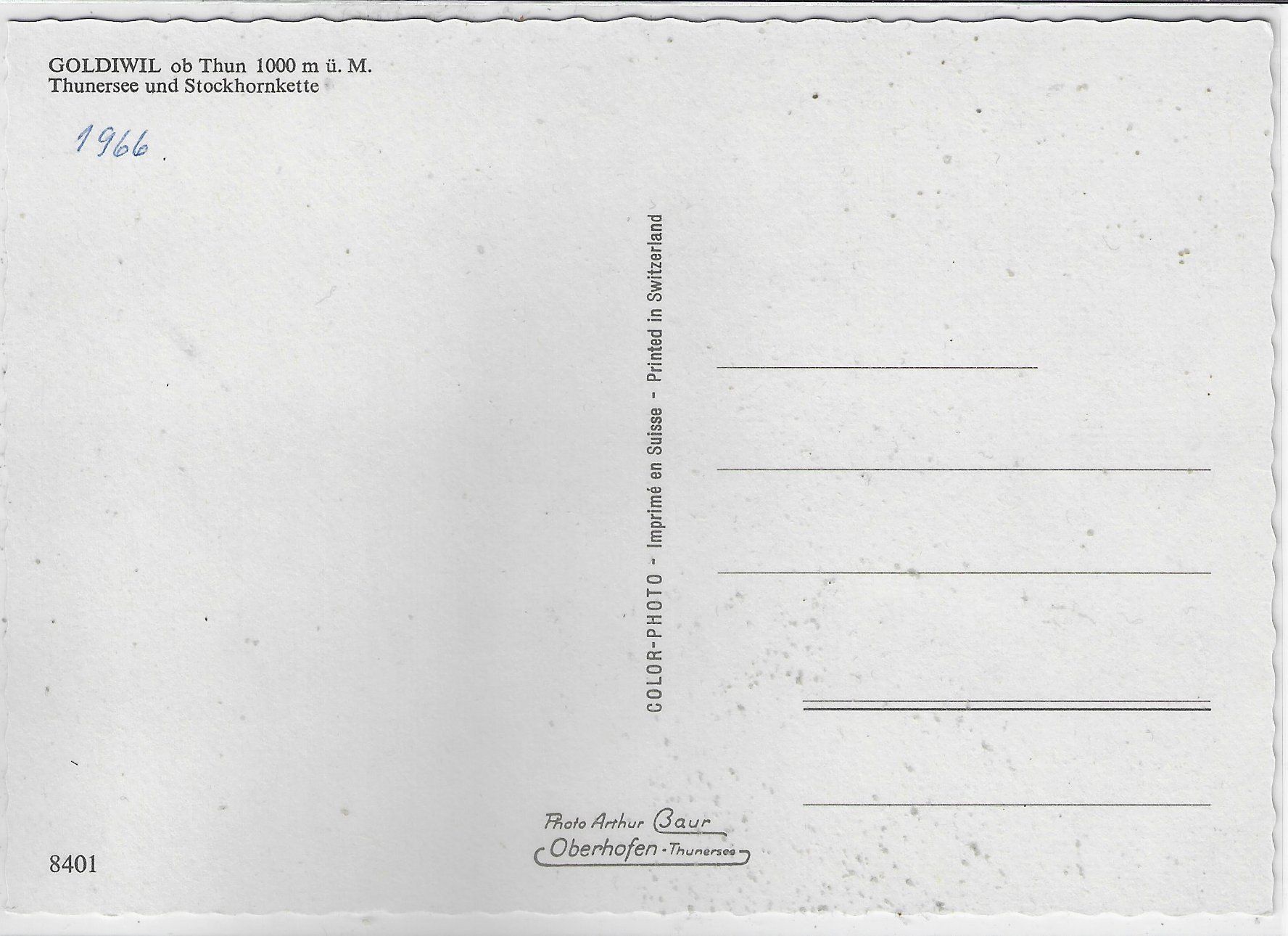 Cartoline postali: Goldiwil ob Thun - Panorama – Usato da Ettingen venduto da Kartenplanet 1