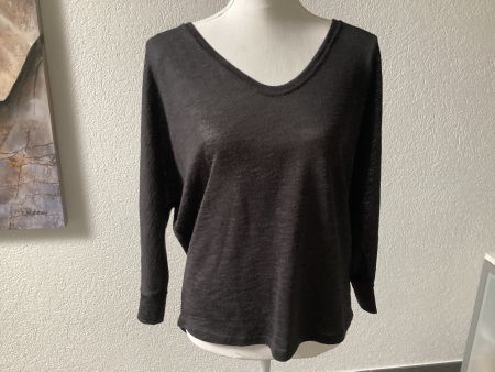 OPUS Damen Pullover Fledermaus V-Ausschnitt Gr. 40 schwarz
