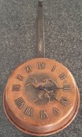 Vintage Wanduhr Kupfer mit Steinbock Motiv
