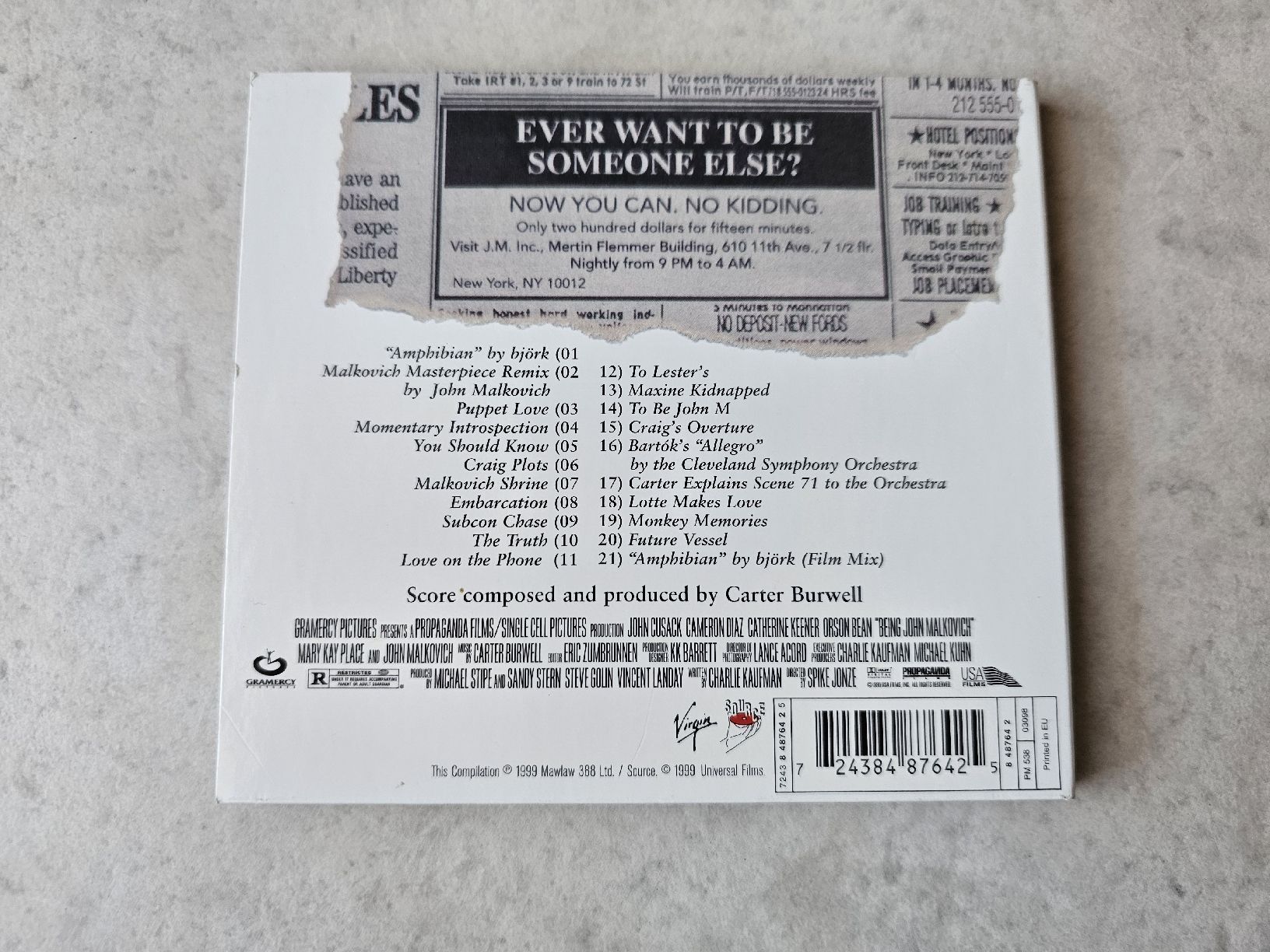 CD: Being John Malkovich  /  Soundtrack – Usato da Schneisingen venduto da backstore24 1