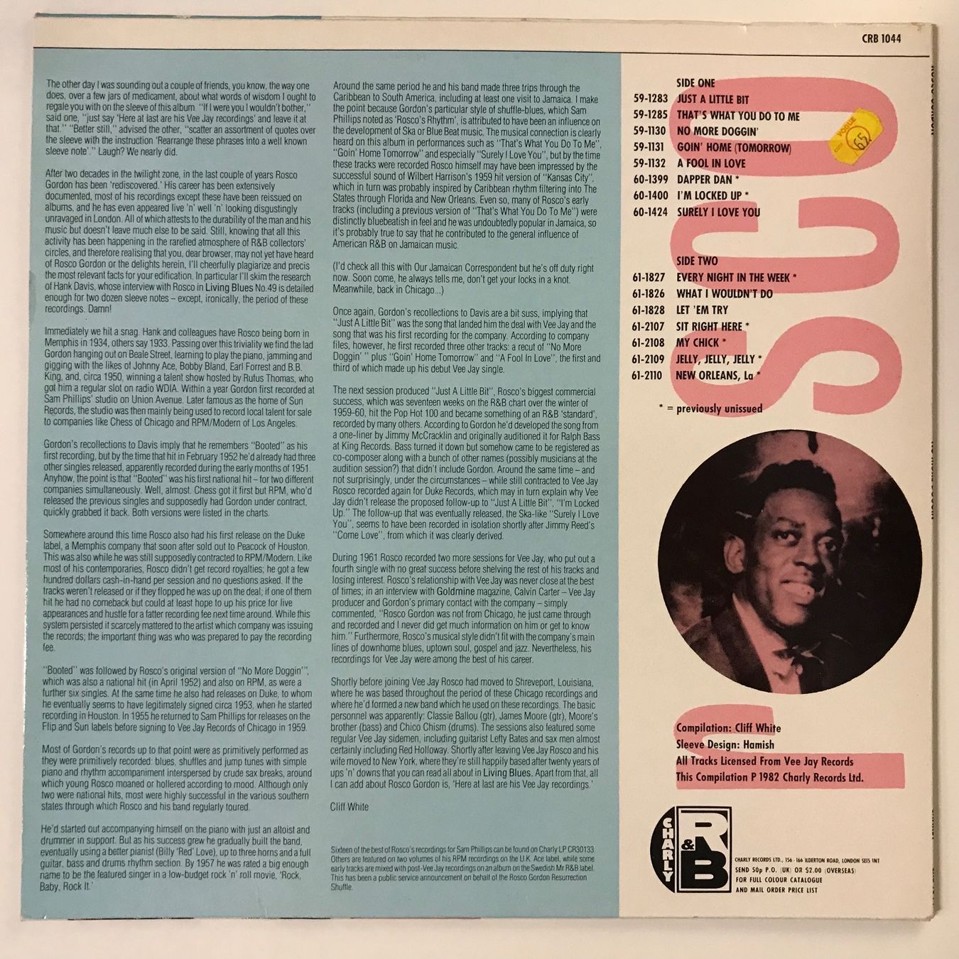 Dischi in vinile: Rosco Gordon - No More Doggin' – Usato da Aesch BL venduto da BlueMusicRecords 1