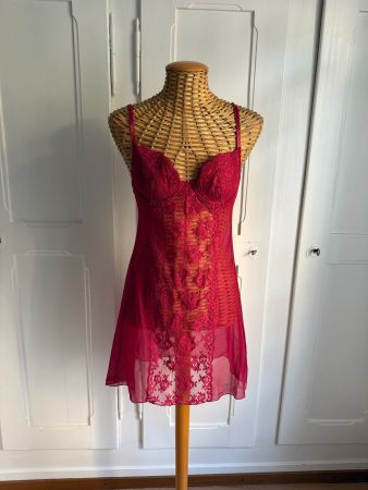 INTIMISSIMI - Lingerie Negligee rot mit Spitze S