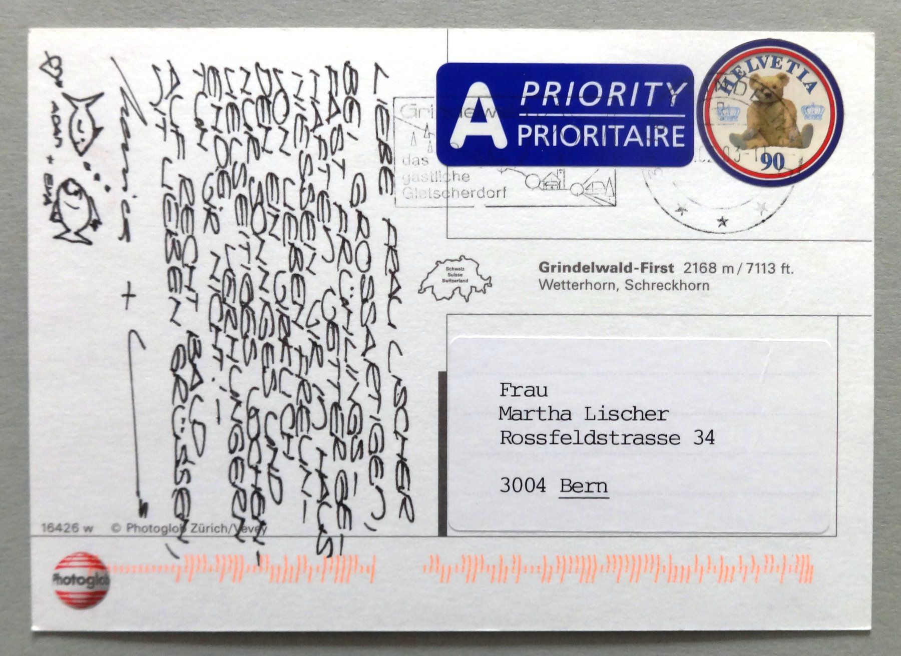 Ansichtskarten: Grindelwald-First 2168 m – Gebraucht aus Fétigny von Billy2miny 1
