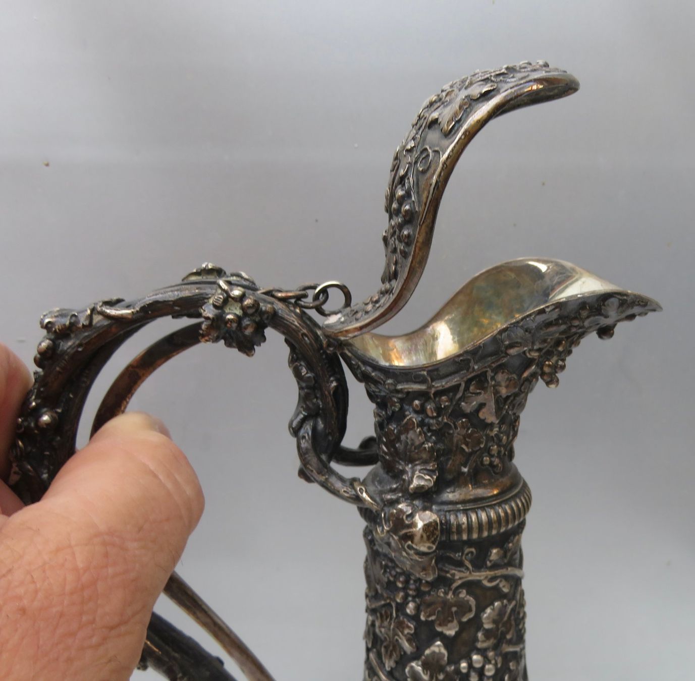 Carafes: KARAFFE MIT MASSIVER SILBER 800 MONTIERUNG – D'occasion à BERN par erassmusvonrotterdam 3