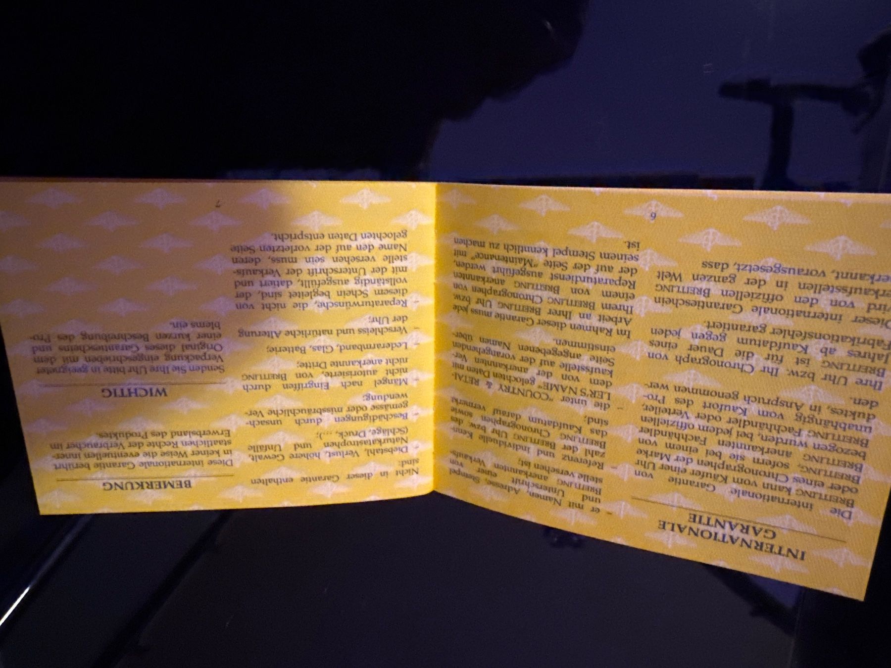 Breitling Orologi: Breitling Warranty Manual aus 1997 – Usato da Rüti ZH venduto da Oldexplorer 3
