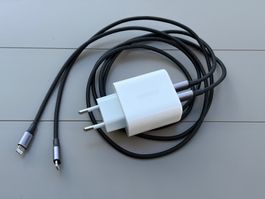 Ugreen chargeur USB-C 40W + 2 câbles tressés (C & Apple)