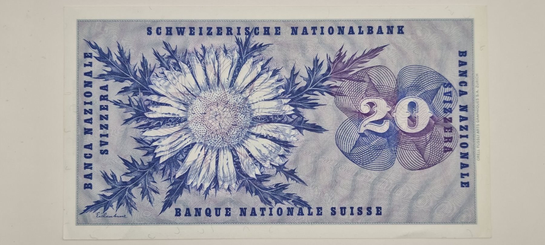 Banconote: Note 20 FR 1971 ungefaltet – Nuovo e nell'imballaggio originale da Bure venduto da chap981 1