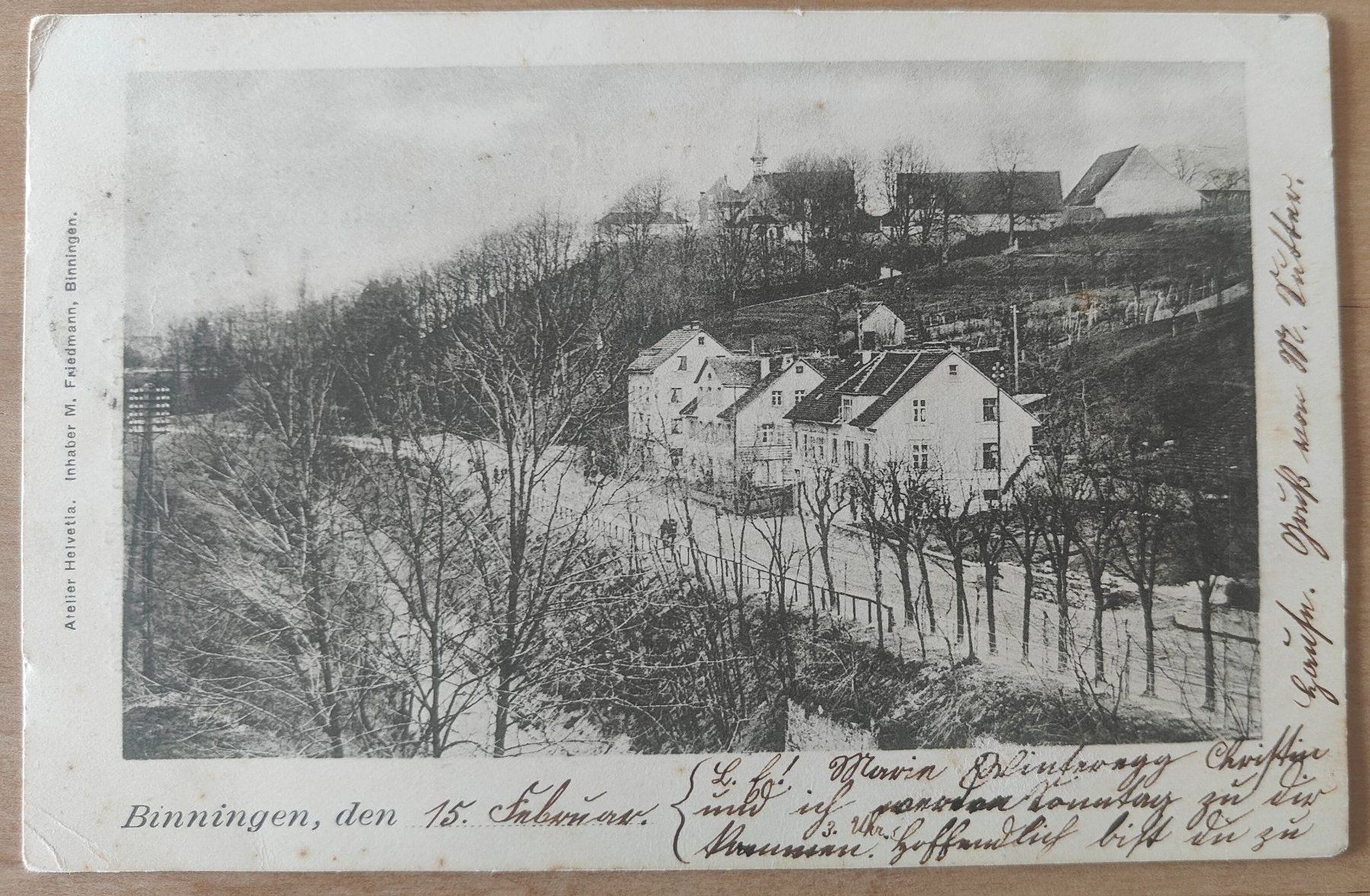 Cartoline postali: Binningen um 1900 – Usato da St. Erhard venduto da Chaeferli6