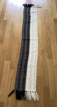 Schal, Tuch, schwarz-weiss, ca. 25 x 160 cm