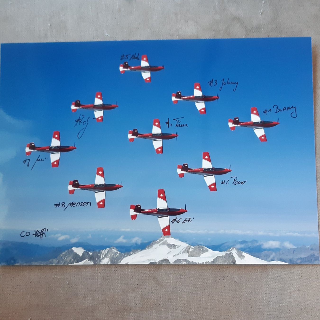 Cartoline postali: Schweizer Luftwaffe PC-7 Team – Usato da Giffers venduto da attila07