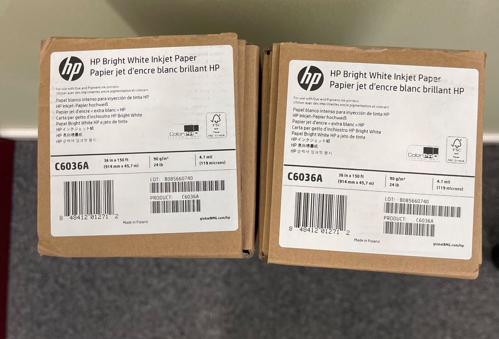 hp Bright White Inket Paper C6036A Plotterpapier NEU (Neu und ...
