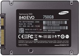 SSD 840 EVO 2,5 Zoll SATA 750 GB
