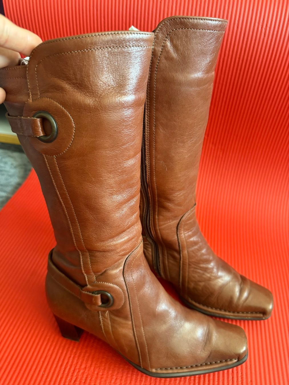 Damenschuhe: Vintage Y2K Damen Echt Leder Stiefelette Braun Gr 35 – Gebraucht aus Frenkendorf von Style365 9
